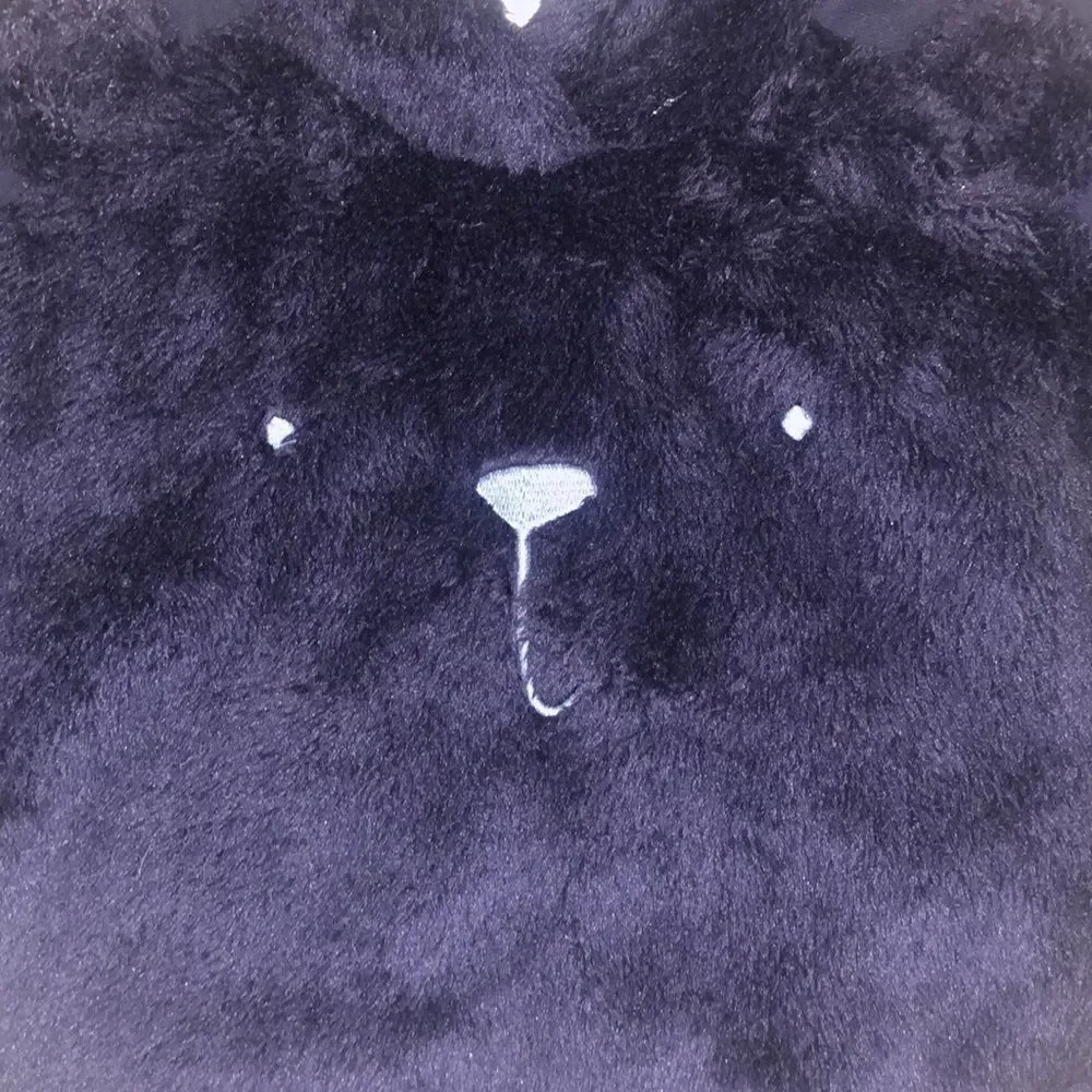 NWT Baby gap navy blue bear cozy lined hoodie